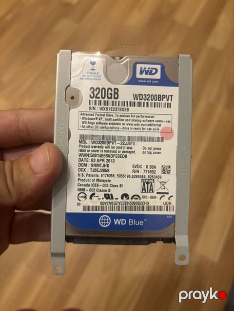 Wd Blue 320GB 2.5" HDD - Model: WD3200BPVT (mdl: WD3200BPVT-22JJ5T0) — Bakı