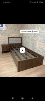 Tək nəfərlik döşək çərçivəsi və tumba dəsti - Material: taxta karkas — Mallar