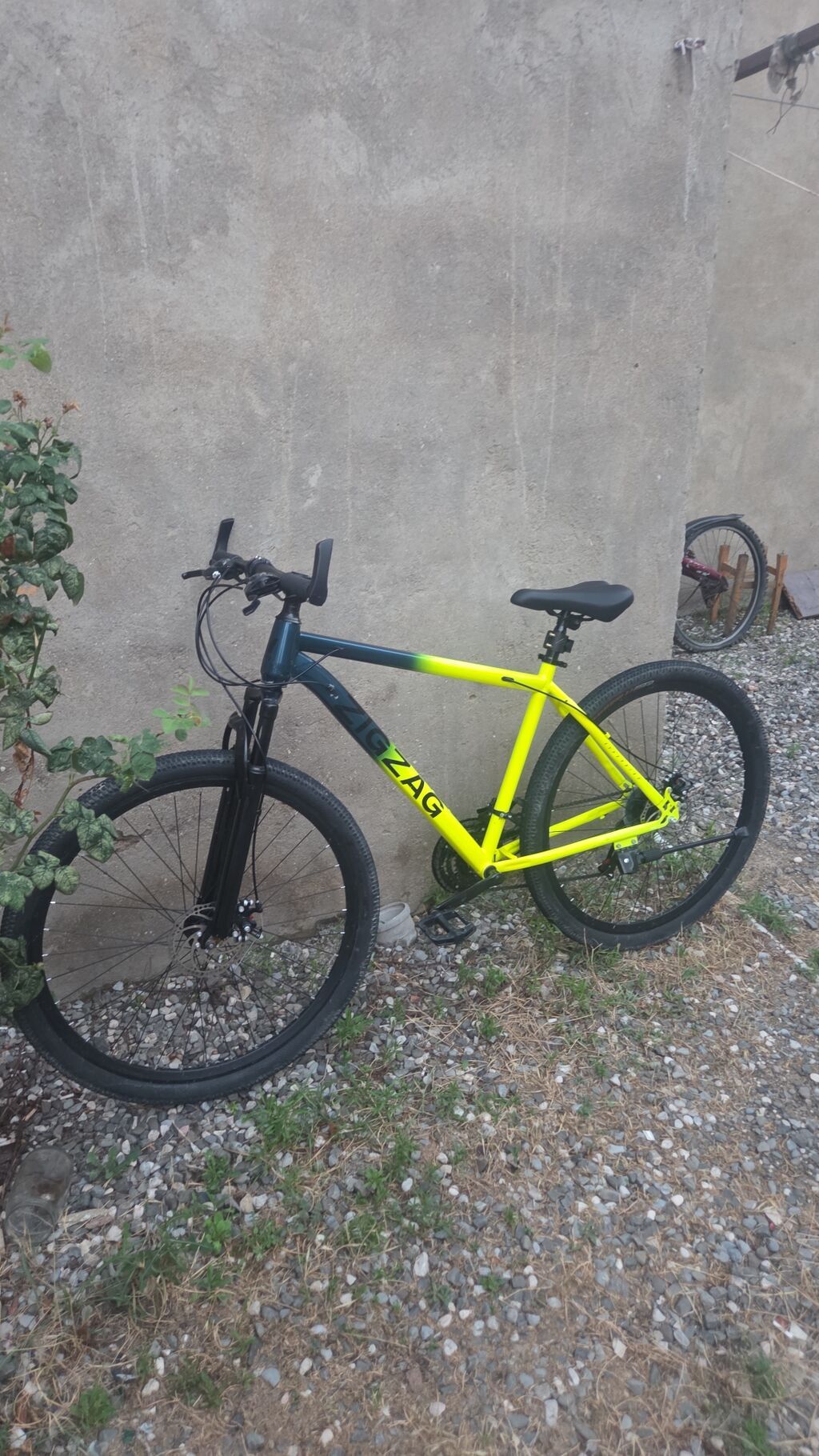 Zıgzag hibrid/MTB tipli velosiped - Rəng: sarı-yaşıl neon ilə tünd — Dağ velosipedləri, Mehdiabad (4)