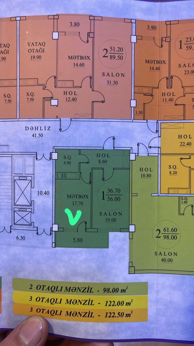Satılır 2 otaqlı yeni tikili 56 m² — Mənzil, Bakı (4)