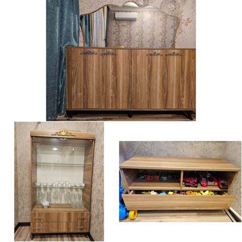 Yemək otağı üçün mebel dəsti - Material: ağac teksturasına malik — Bakı