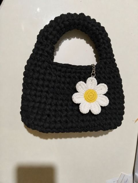 Əl işi toxunma çanta - Material: qalın toxuma iplə əl ilə — Digah