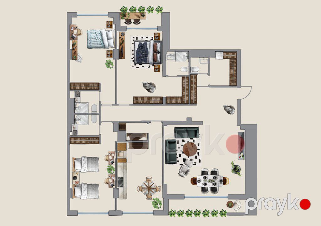 Satılır 4 otaqlı yeni tikili 255 m² — Mənzil, Bakı (2)