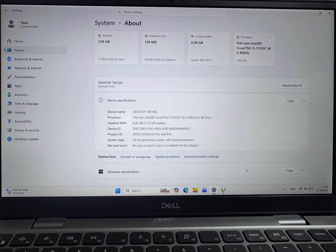 Dell i5 11ci nəsil — Elektronika, Bakı (3)