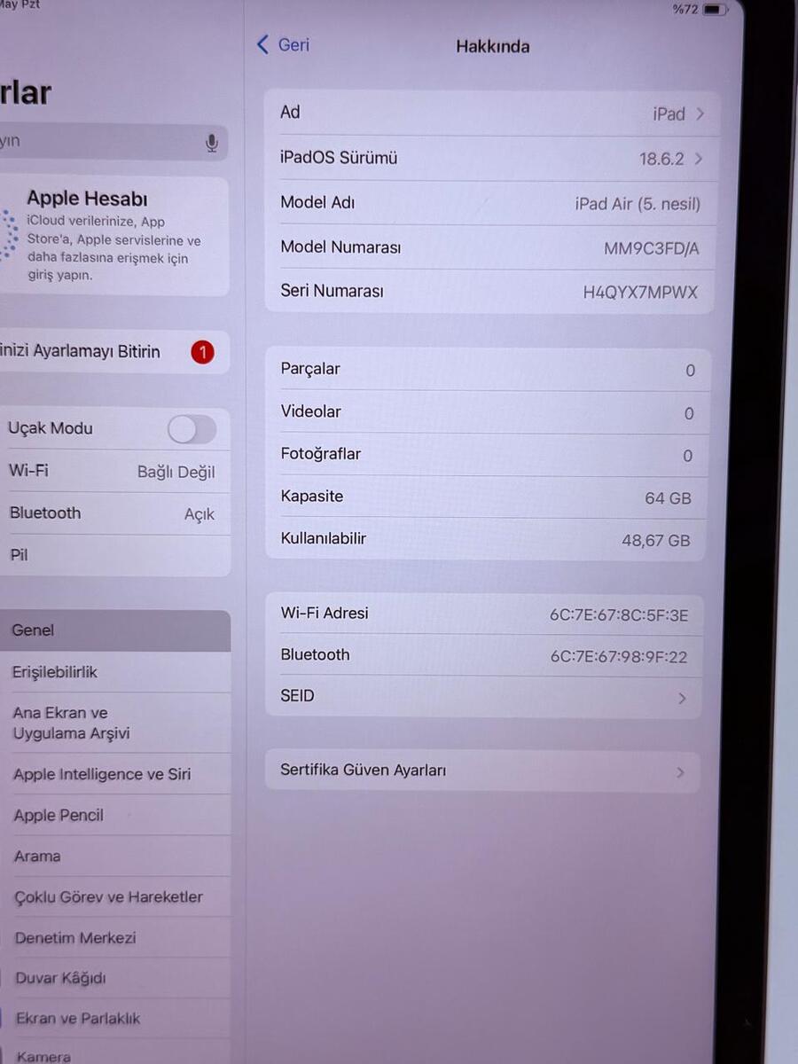Apple iPad Air Space Gray 64GB/1GB — Elektronika, Bakı (7)