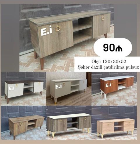 TV stend / TV altı 90 AZN Ölçü en120 x dər30 x hün 52 sm Rəng — Bakı