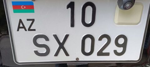 Avtonömrə kombinasiyası: 10-SX-029 - Azərbaycan dövlət standartına — Mingəçevir