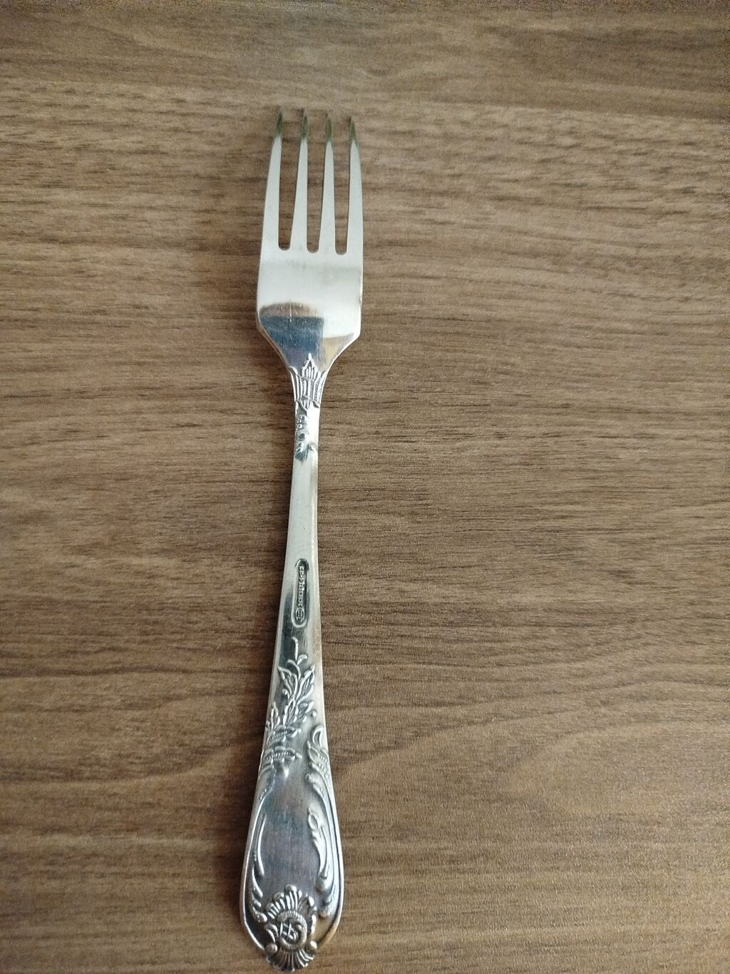 Gümüşü rəngdə metal çəngəl – klassik naxışlı - Material: paslanmayan — Qaşıq, çəngəl, bıçaq, Bakı (2)