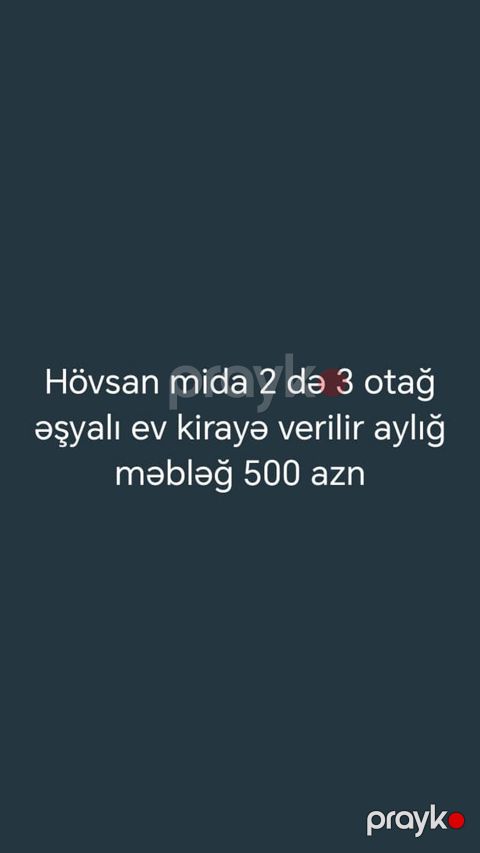 Hövsan, MİDA-2 yaşayış kompleksində 3 otaqlı, əşyalı mənzil kirayə