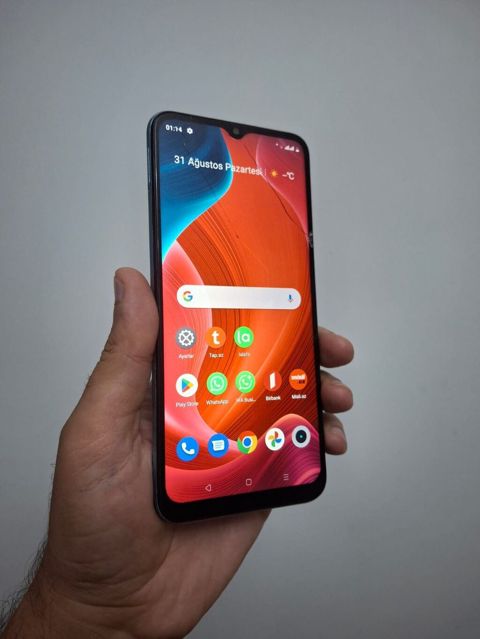 Realme C21Y, 64 GB, rəng - Göy, Qırıq — Masazır
