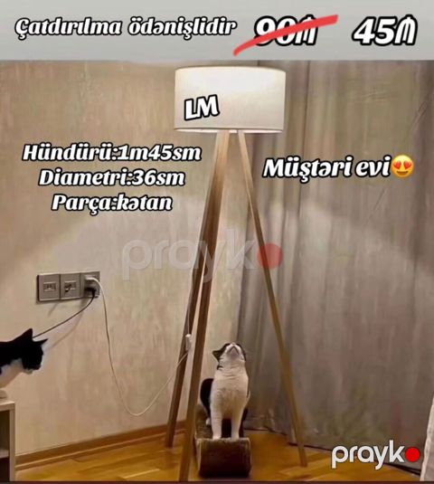 Yeni lampalar Torşer Qiymət 45₼ Ölçü:hün 1m45smxdiametri36sm — Bakı