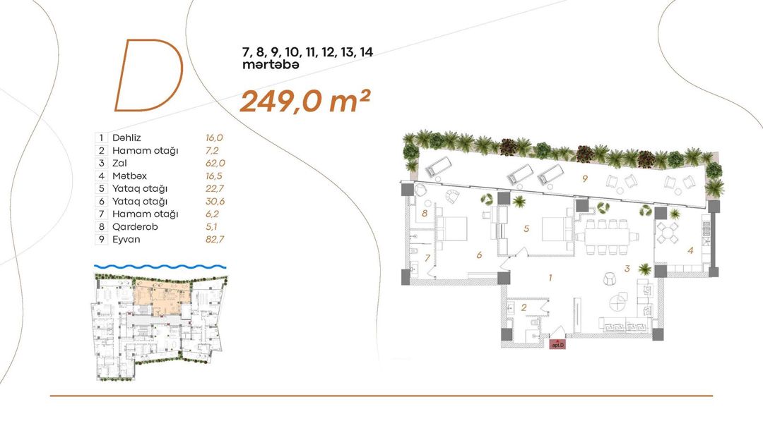Satılır 3 otaqlı yeni tikili 249 m² — Mənzil, Bakı (3)
