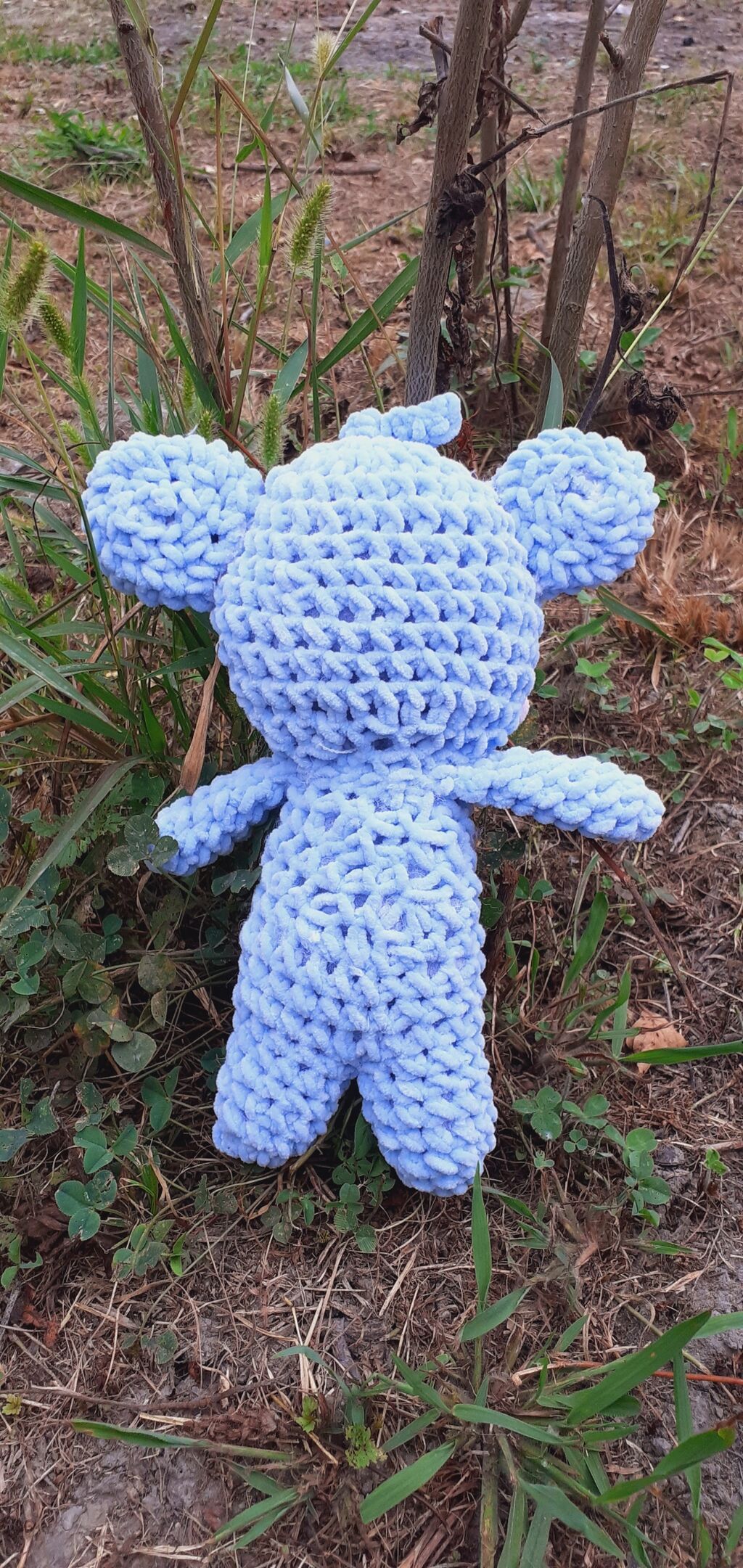Məhsul: Əl işi toxunma plyuş oyuncaq – mavi koala fiquru - Material — Yumşaq oyuncaqlar, Bakı (2)