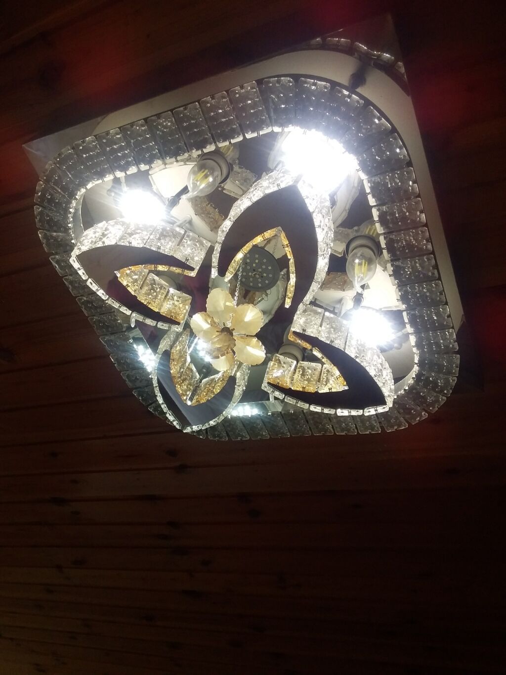 Led Çılçıraq, 4 və daha çox lampa, Xrustal — İşıqlandırma, Digah (3)