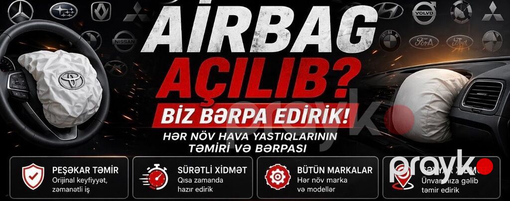 Aırbag Təmiri və Bərpası - Sürücü və sərnişin hava yastıqlarının — Diaqnostika və təmir, Bakı (2)