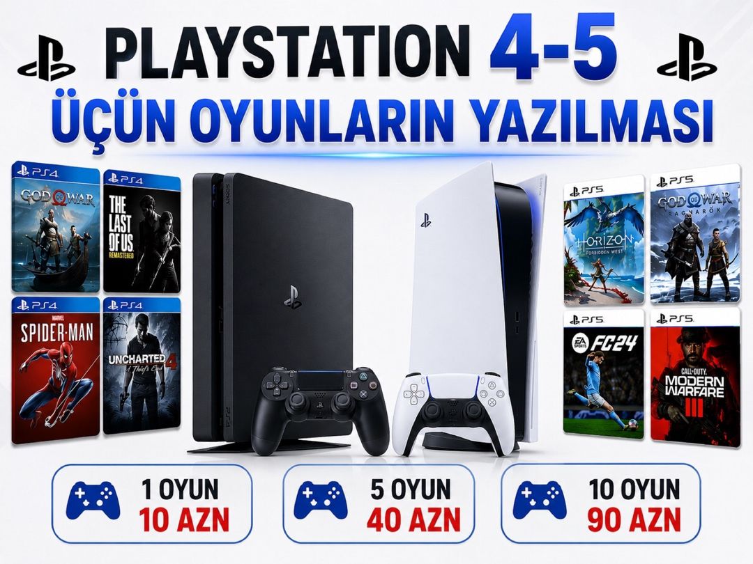 PS4 oyunların yazılması — Elektronika, Bakı