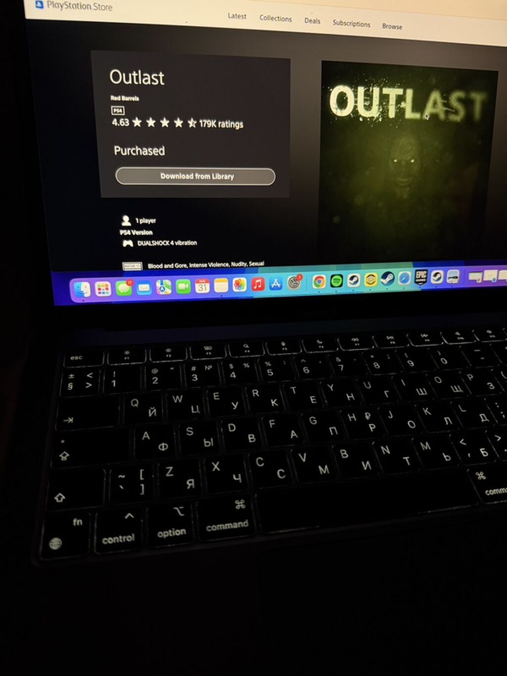 PS4 üçün Outlast + Outlast 2 (rəqəmsal) Gmail vasitesi ile hesab — Elektronika, Bakı (2)