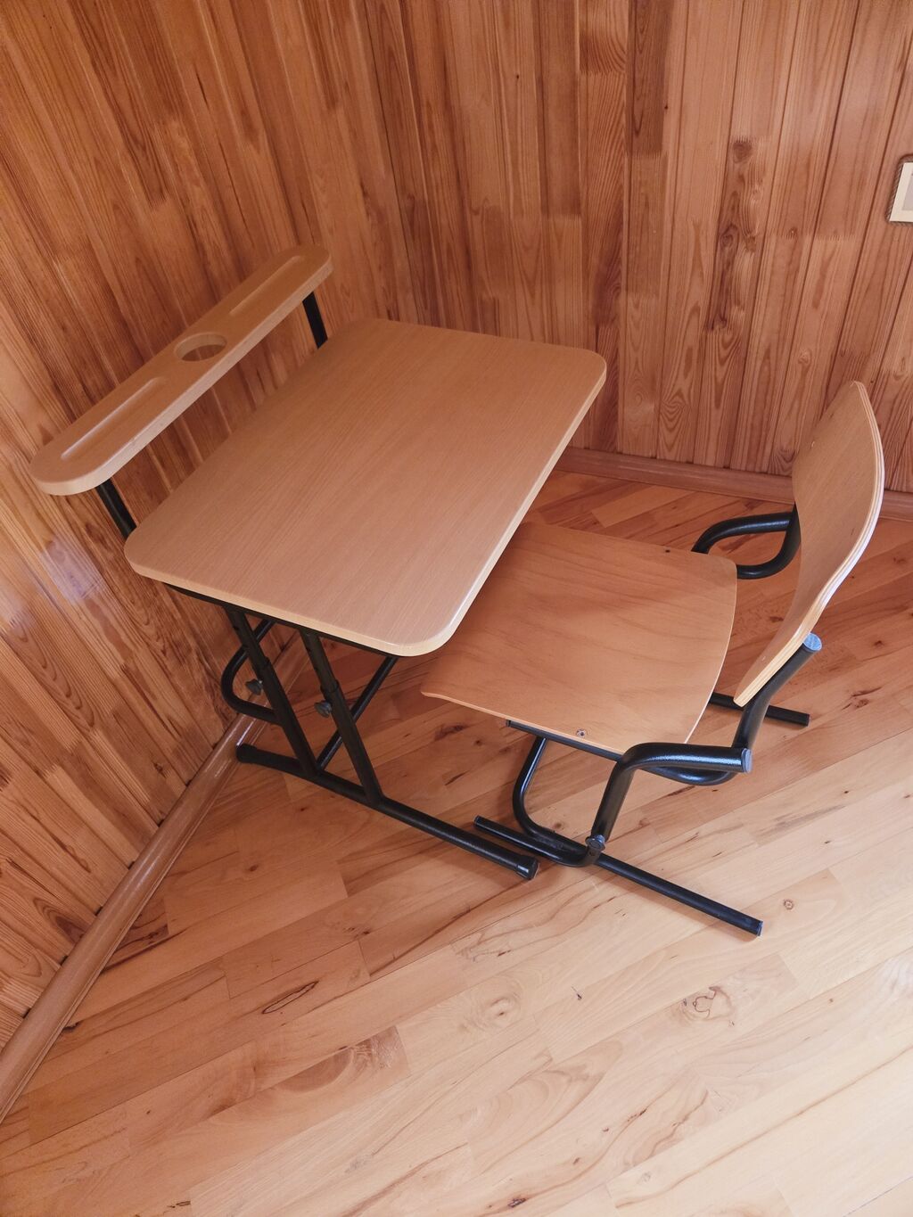 Tək nəfərlik məktəb partası və stulu - Komplekt: masa + stul — Mebel, Sumqayıt (2)