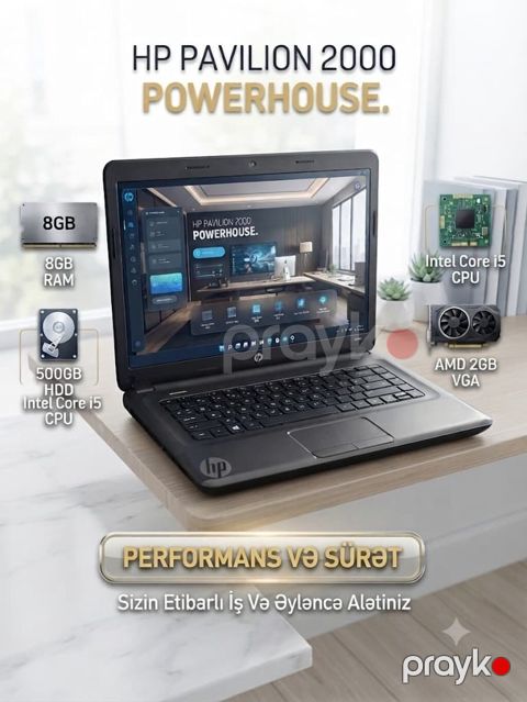 HP Pavilion 2000 Powerhouse noutbuku - Prosessor: Intel Core i5 CPU — Saray