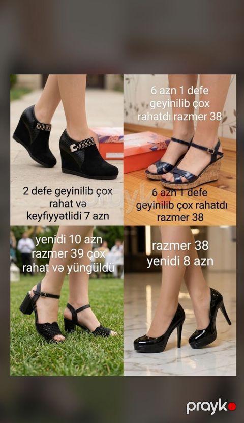 Qadın ayaqqabı və çanta seçimi Ayaqqabılar: - Qara süet gizli — Bakı