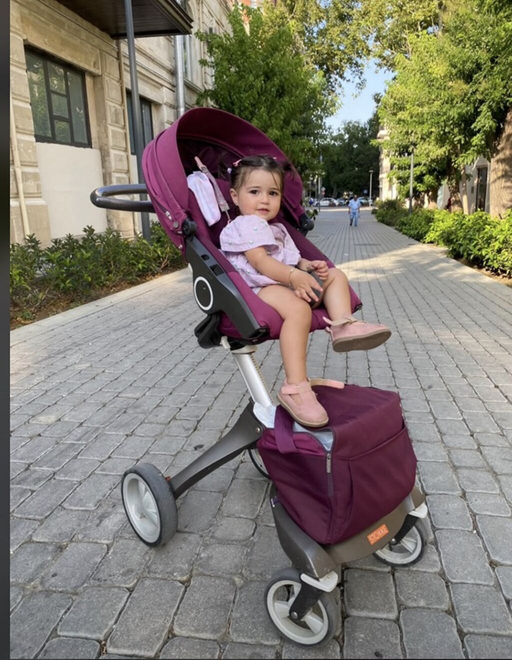 Stokke Xplory uşaq arabası – bənövşəyi rəng - Modul sistem: beşik — Uşaq nəqliyyatı, Bakı