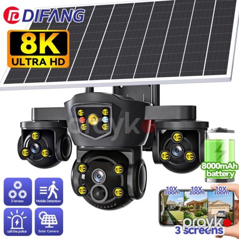 4G solar PTZ360° 4 kamera 12MP/4K+64GB — Bakı