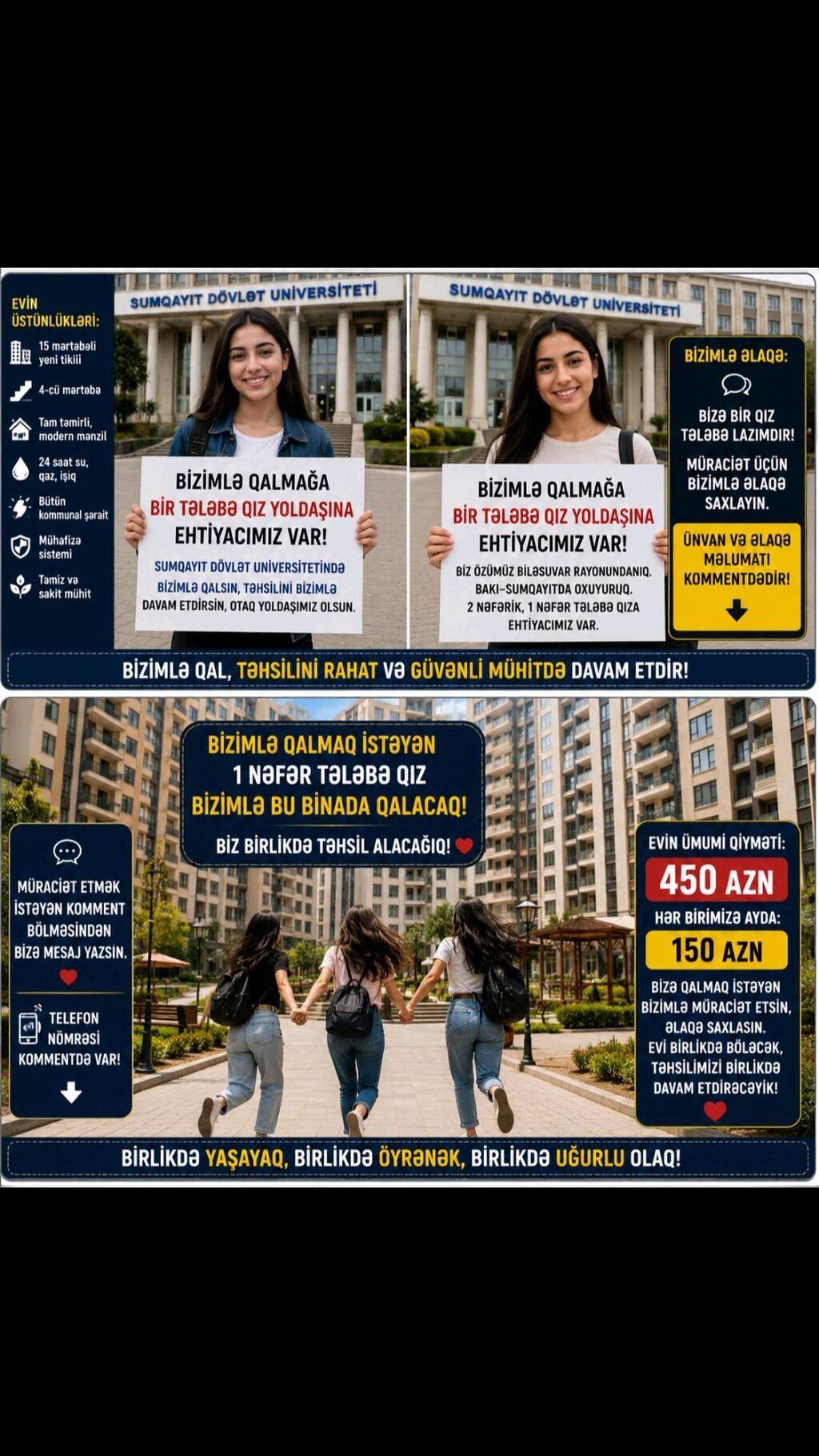 Sumqayıt Dövlət Universitetində oxuyan və ya SDU-ya yaxın ərazidə — Daşınmaz əmlak, Biləsuvar (2)