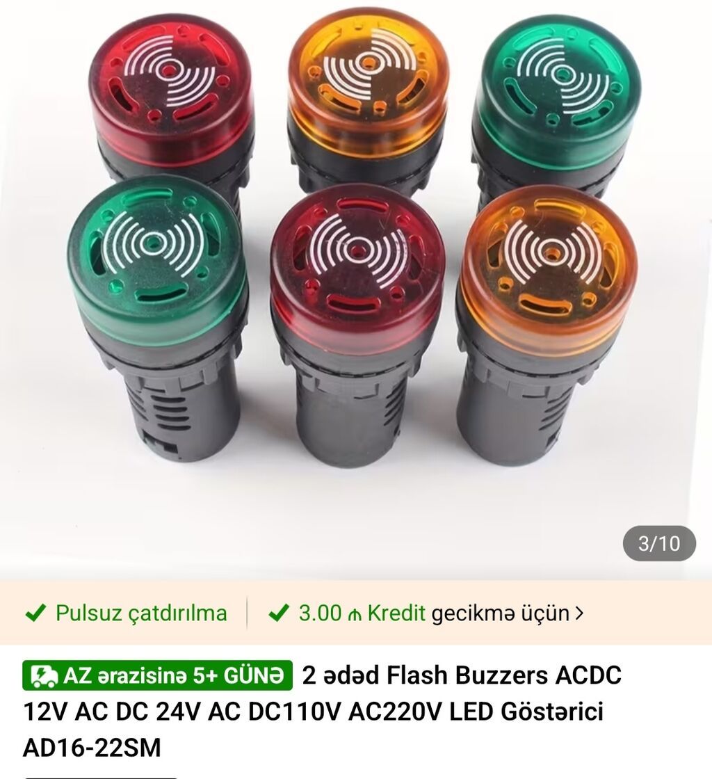 Məhsul: AD16-22SM LED işıqlı səsli xəbərdarlıq indikatoru (Flash — Alətlər, Biləsuvar (3)