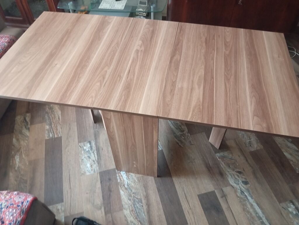 Yığcam açılıb-bağlanan masa - Material: ağac teksturalı laminat/MDF — Masalar, Xırdalan (2)