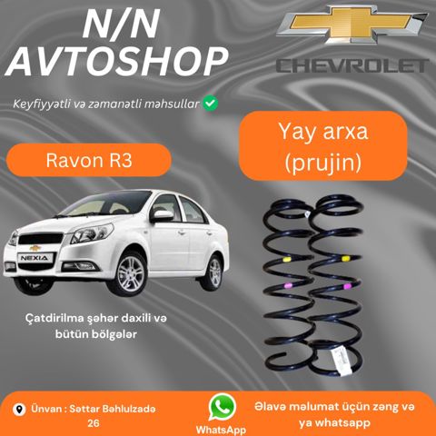 Ravon R3 arxa yayları — Bakı