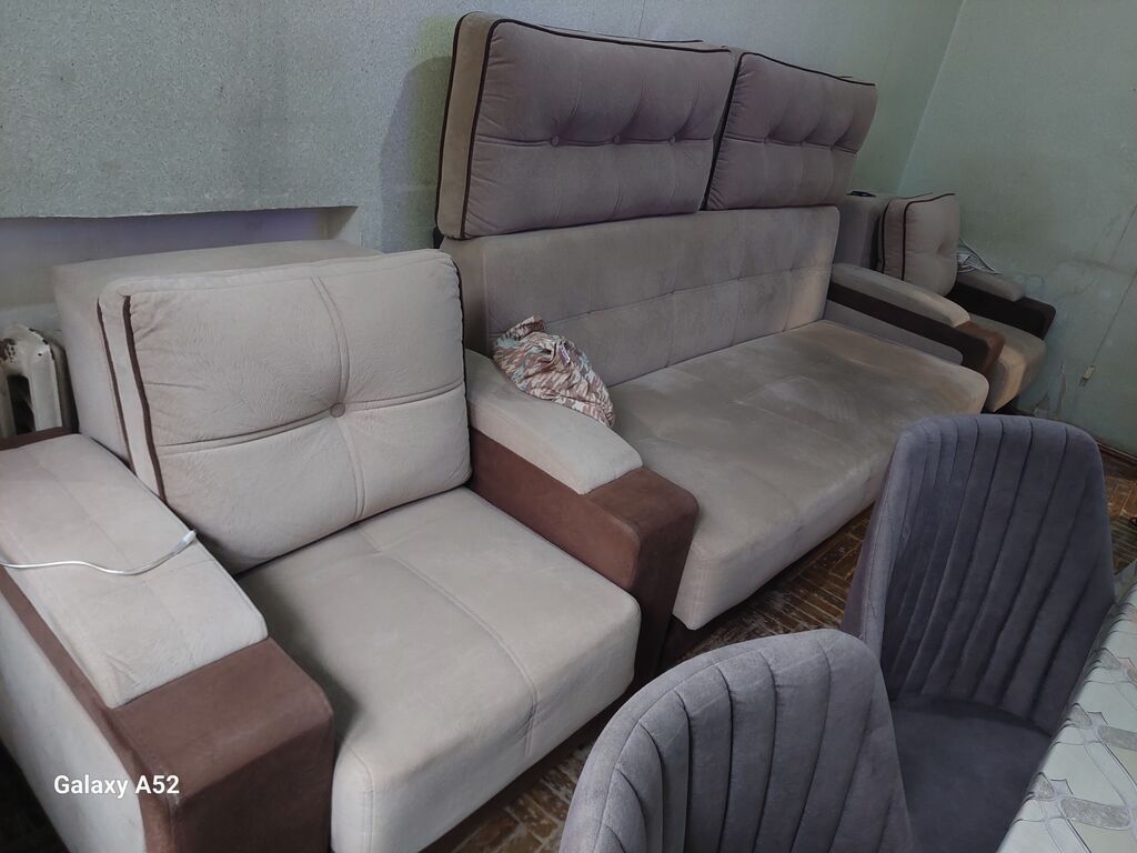Künc divan və 2 ədəd kreslodan ibarət yumşaq mebel dəsti - Tərkib: 1 — Mebel, Bakı (3)