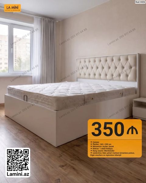 LA Mını çarpayı - Model: Kod 4426 - Ölçü: 160 200 sm - Mexanizm — Bakı