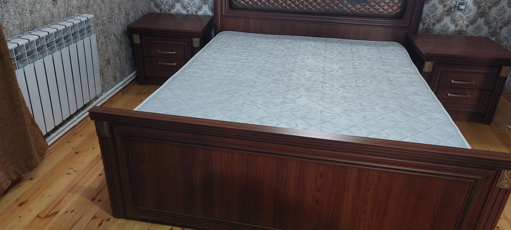 Klassik üslubda massiv ağac teksturasına malik yataq otağı mebeli — Mebel, Bakı (5)