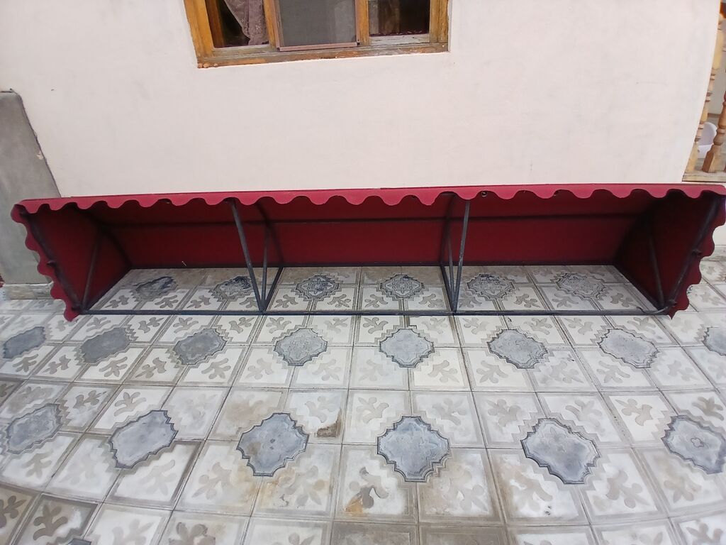 Qırmızı tent/baldaxan – fasad və vitrinlər üçün - Forma: yarımdairəvi — Dam örtükləri, Gəncə