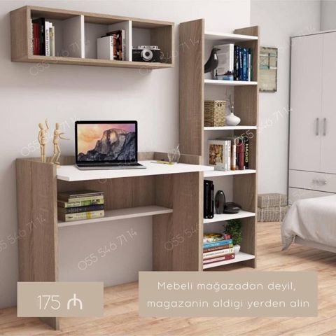 Komple iş/studya mebeli dəsti Tərkib: - Kompüter/iş masası: geniş ağ — Bakı