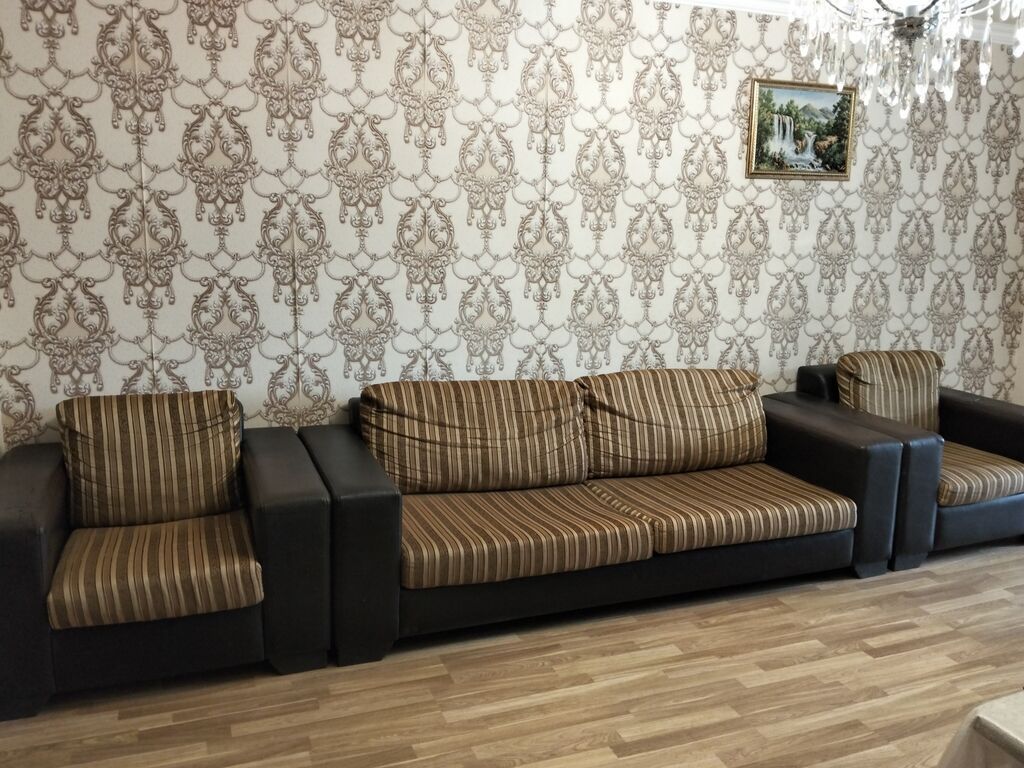 Kombinasiya dəsti – 3 nəfərlik divan + 2 ədəd kreslo - Dizayn: Müasir — Mebel, Bakı (4)