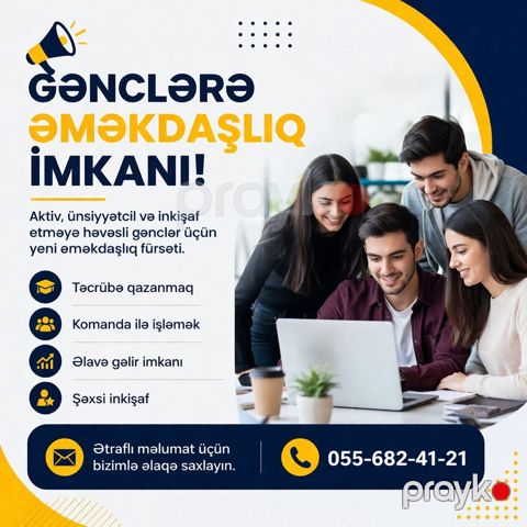 Gənclərə əməkdaşlıq imkanı Aktiv, ünsiyyətcil və inkişaf etməyə — Bakı