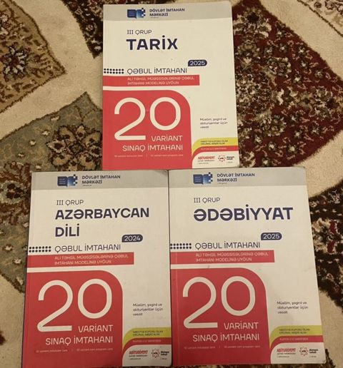 DİM-in III qrup abituriyentləri üçün 3 ədəd sınaq dəftəri komplekti — Bakı