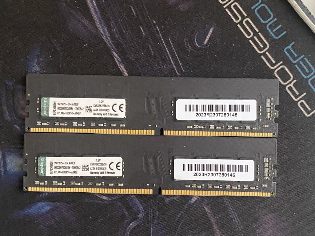 Operativ yaddaş (RAM) Kingston, 32 GB, 3200 Mhz, DDR4, PC üçün, Yeni — Elektronika, Bakı