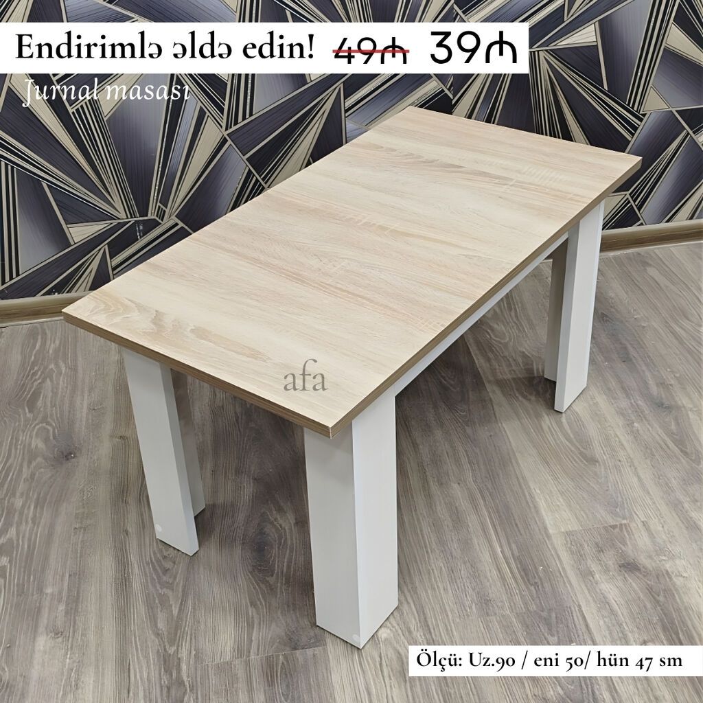 Jurnal masalari Yeni və sifarişlə. Qiymət 50₼ Ölçü :90x50/50 — Masalar, Bakı (2)