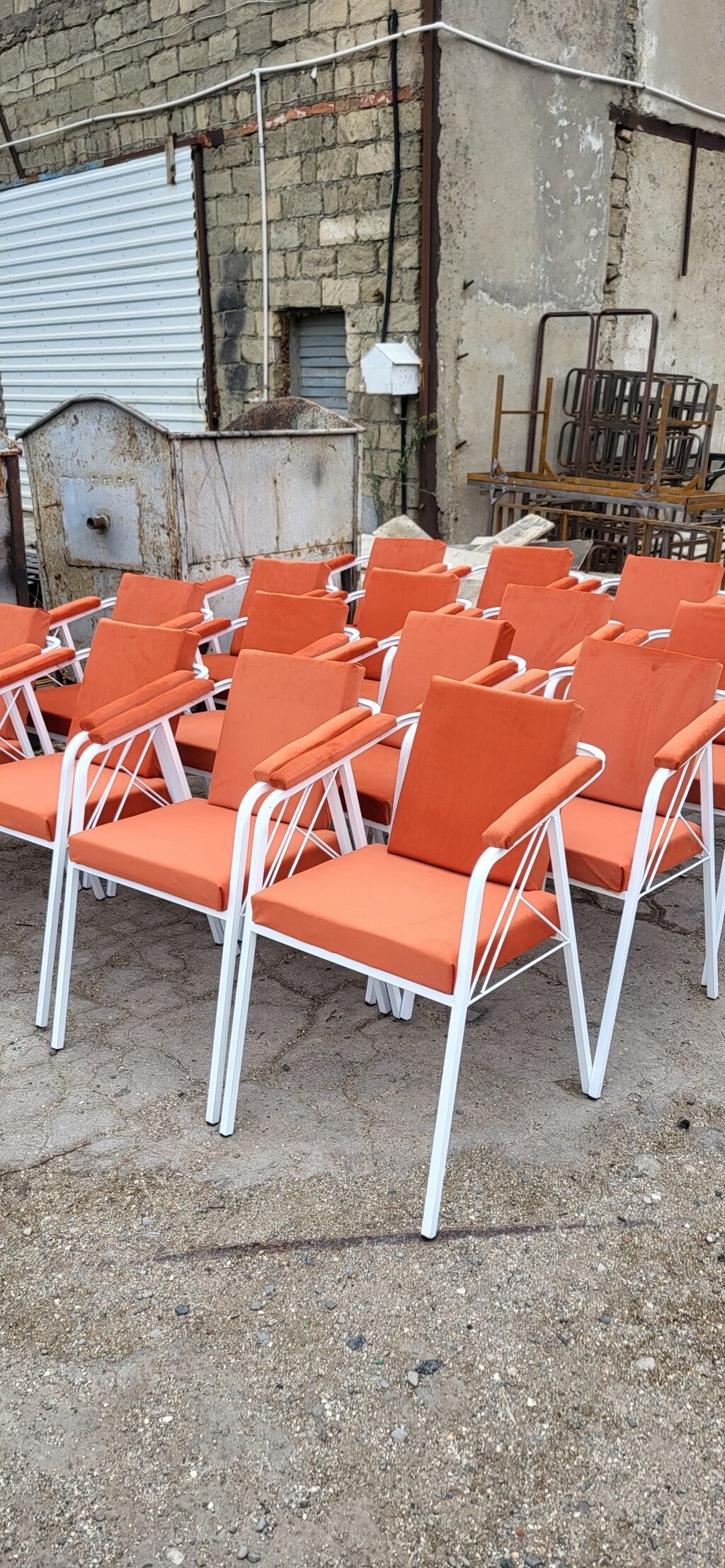 Yeni, Dördbucaq masa, 4 stul, Açılmayan, Stullar ilə, Metal, Azərbaycan — Mebel, Bakı (3)