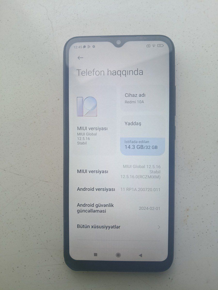 Xiaomi Redmi 10A Black 32GB/2GB — Smartfonlar, Xaçmaz