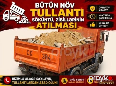 Tullantıların daşınması və utilizasiyası xidməti - Bütün növ