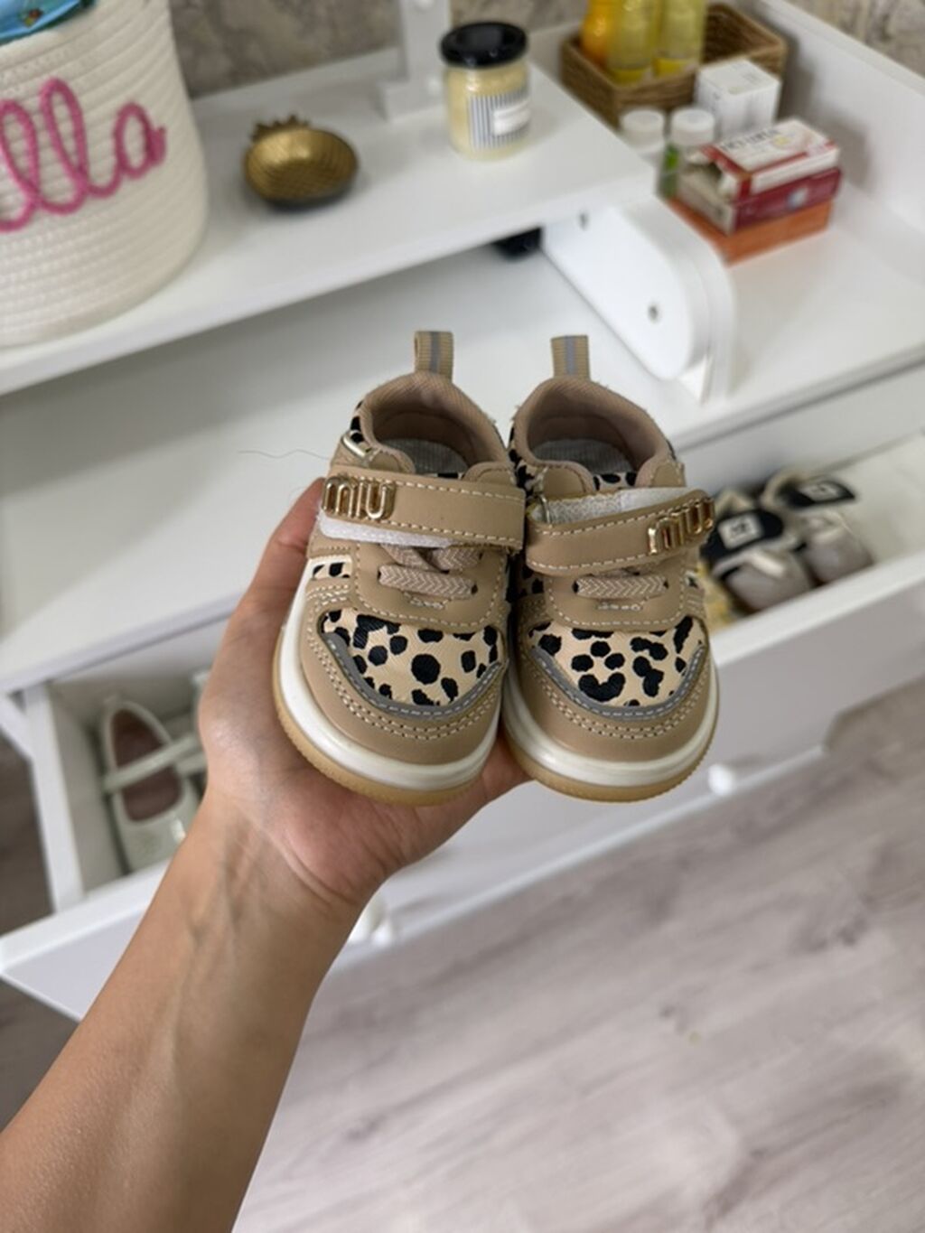 Uşaq idman ayaqqabısı – bej rəngdə, leopard naxışlı Yenidir,40 manata — Krossovkalar, Bakı (3)