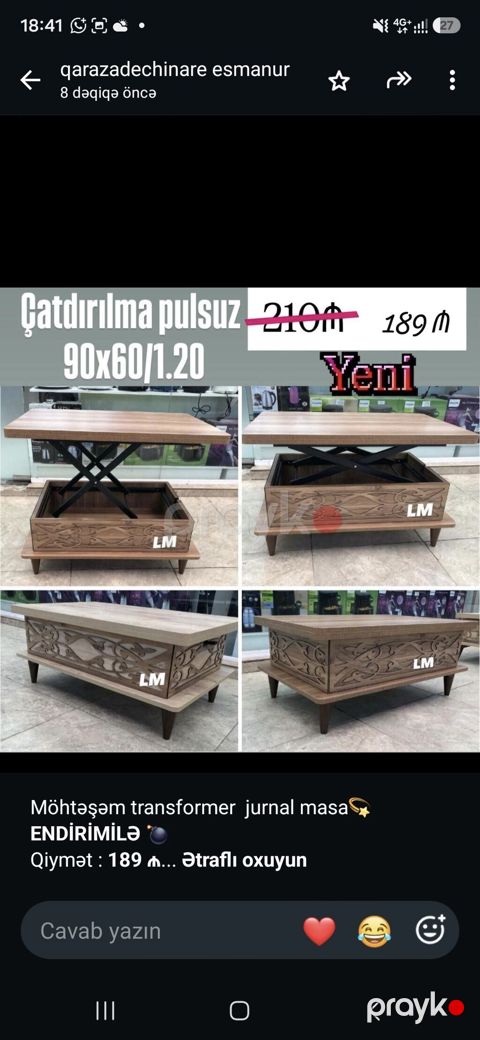 Jurnal masası, Yeni, Transformer, Taxta