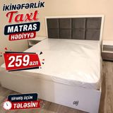 *ikineferlik taxt* Ölçü: 160×200 (matras daxil) Rəng seçimi — nihad — Yataq otağı mebel dəstləri