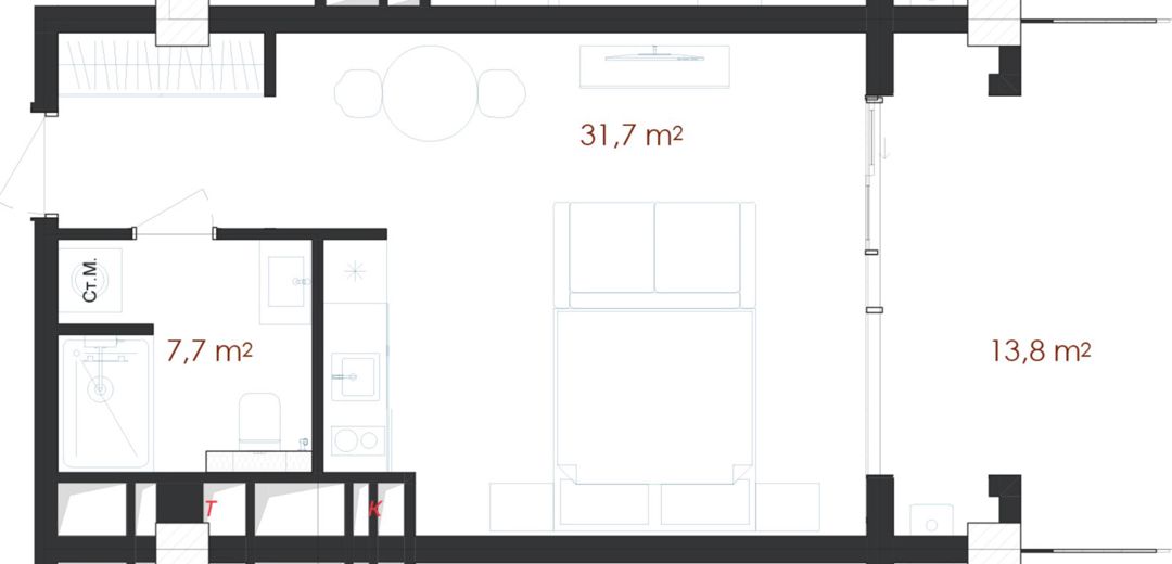 Satılır 1 otaqlı yeni tikili 53.2 m² — Mənzil, Bakı (9)