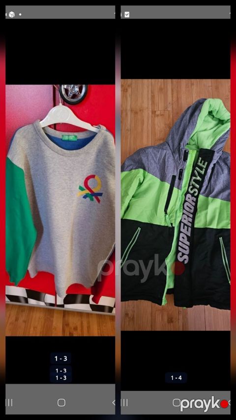 Uşaq geyimləri paketi – 1–12 yaş üçün, tanınmış brendlər: Benetton