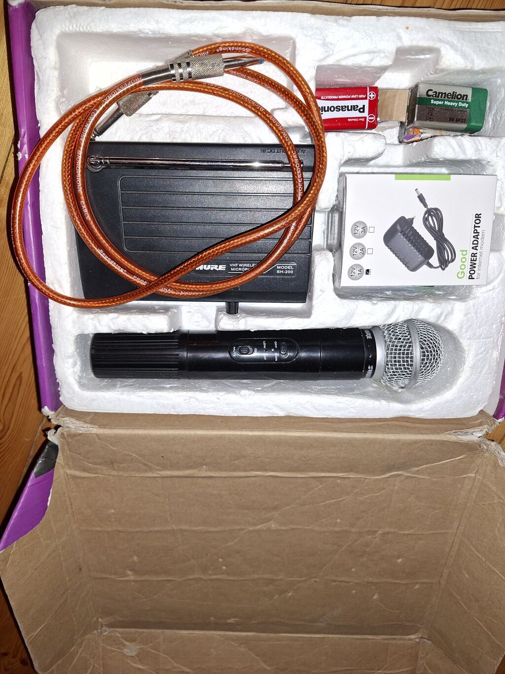Shure SH-200 simsiz mikrofon sistemi Komplekt: - Simsiz əl mikrofonu — Elektronika, Digah (4)
