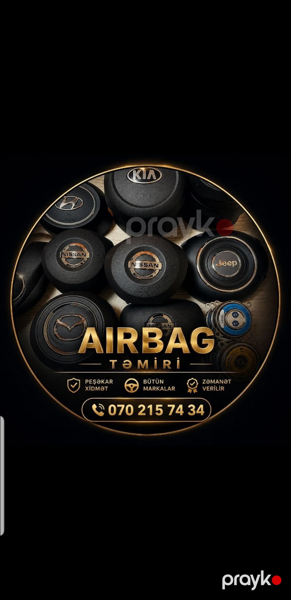 Aırbag Təmiri və Bərpası - Sürücü və sərnişin hava yastıqlarının — Diaqnostika və təmir, Bakı